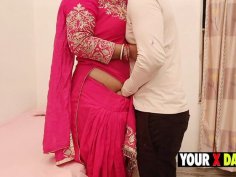 Punjabi stepmom fucks stepson standing in winter - hardcore desi sex